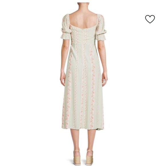 We Wore What Rosewood Cap Sleeve A-line Gown Midi Dress Multicolor Size 14 - Picture 6 of 10